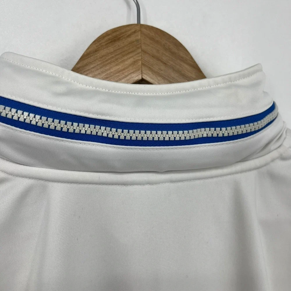 The North Face‎ Mens Full Zip Track Jacket White Blue Trim Red Logo Size Large